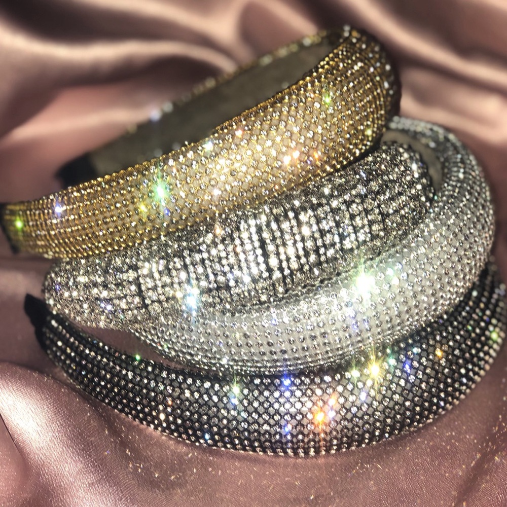 Rhinestone embellished headbands sold individually